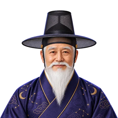 별자리 자수 옷을 입은 한결 선생